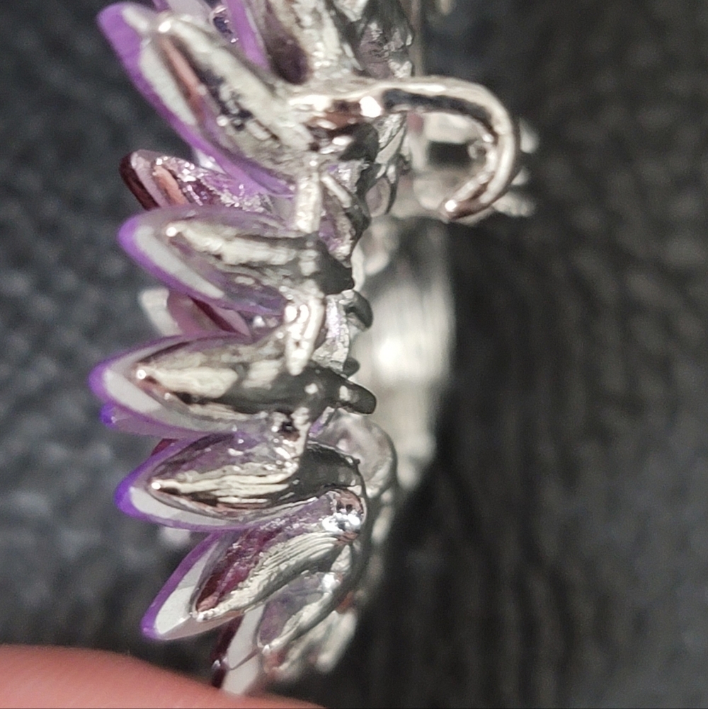 Swan Brooch, Lavender, Fuschia, & Clear Rhinestones- NWOT - Picture 6 of 6